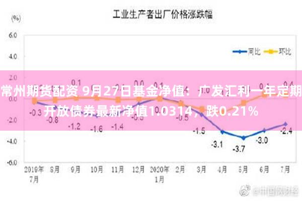 常州期货配资 9月27日基金净值：广发汇利一年定期开放债券最新净值1.0314，跌0.21%