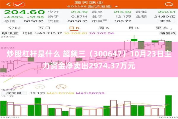 炒股杠杆是什么 超频三（300647）10月23日主力资金净卖出2974.37万元