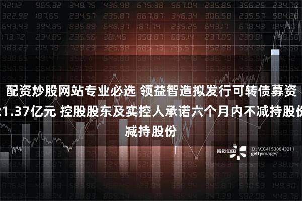 配资炒股网站专业必选 领益智造拟发行可转债募资21.37亿元 控股股东及实控人承诺六个月内不减持股份