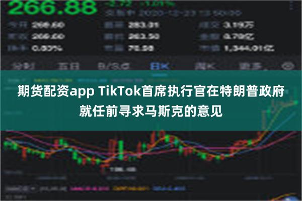 期货配资app TikTok首席执行官在特朗普政府就任前寻求马斯克的意见