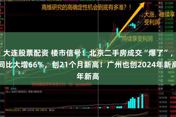 大连股票配资 楼市信号！北京二手房成交“爆了”，同比大增66%，创21个月新高！广州也创2024年新高